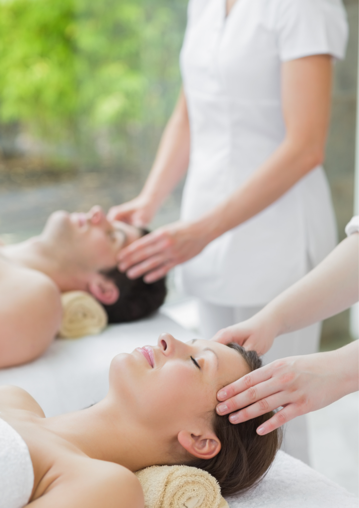 sugar couple enjoying a couples massage at the spa